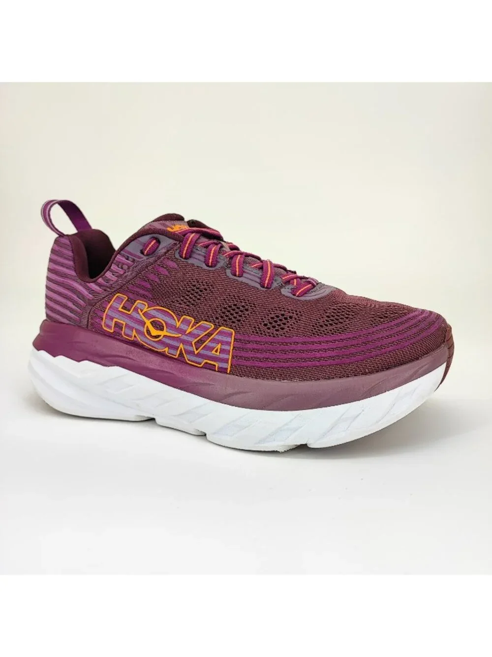HOKA Bondi 6 Women's Size 8 US Running Shoes Mesh Purple 1019270 ADGJ